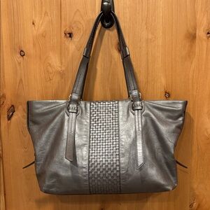 Cole Haan Charcoal Woven Accent Tote